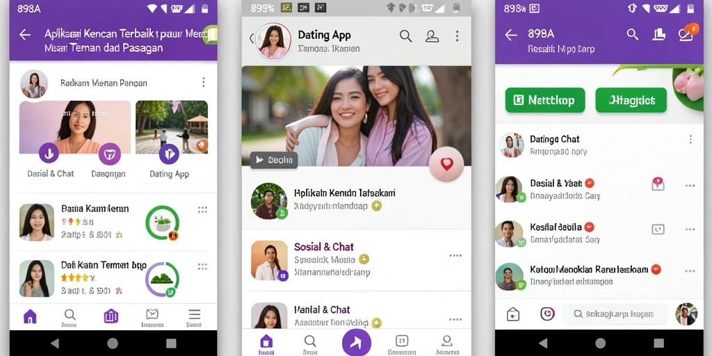 Antarmuka aplikasi 898A yang menarik dan mudah digunakan.