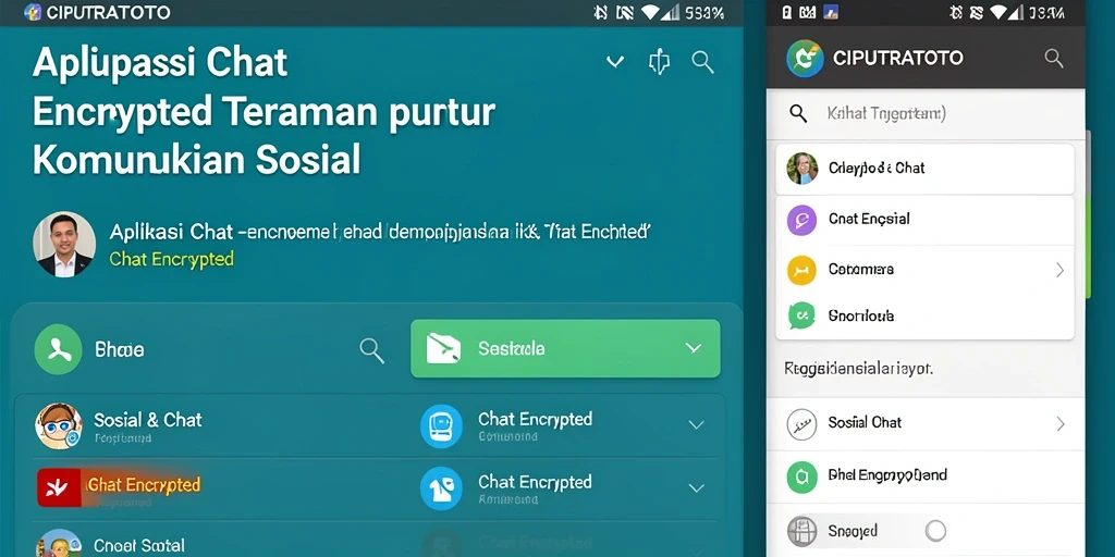 Screenshot antarmuka CIPUTRATOTO yang menampilkan fitur Chat Encrypted