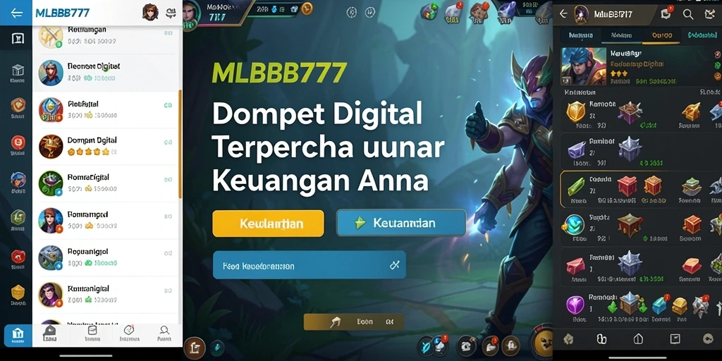 Antarmuka aplikasi MLBB777 yang modern dan mudah digunakan.