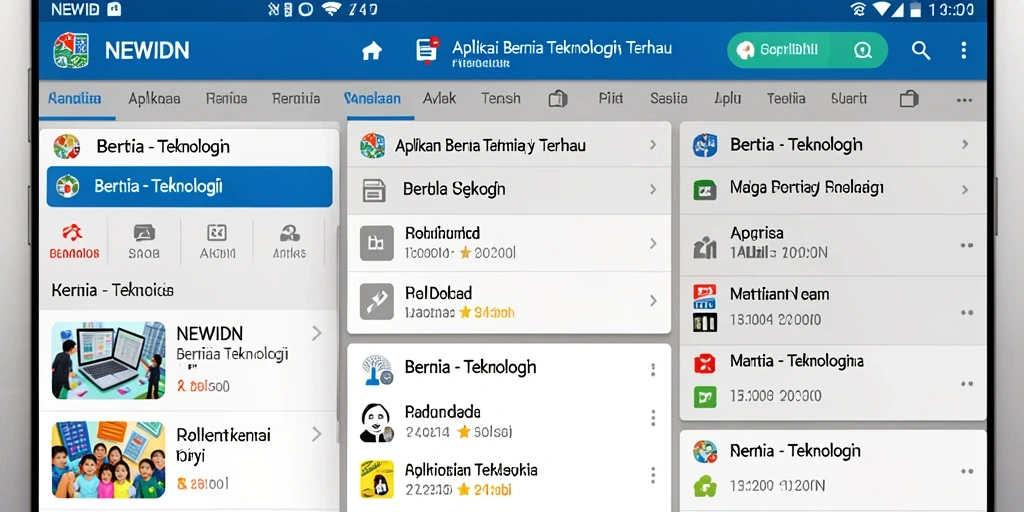 Antarmuka aplikasi NEWIDN yang modern dan menarik.