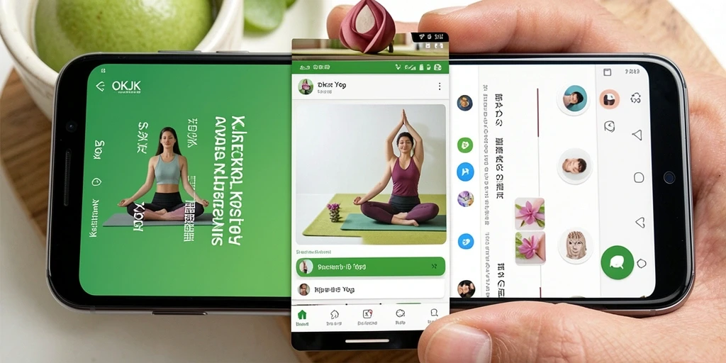 Tampilan antarmuka aplikasi OKJK yang ramah pengguna untuk latihan Yoga.