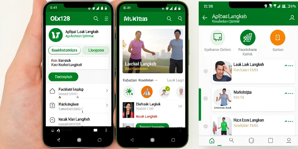 Tampilan antarmuka utama Lacak Langkah OLX128 yang user-friendly.