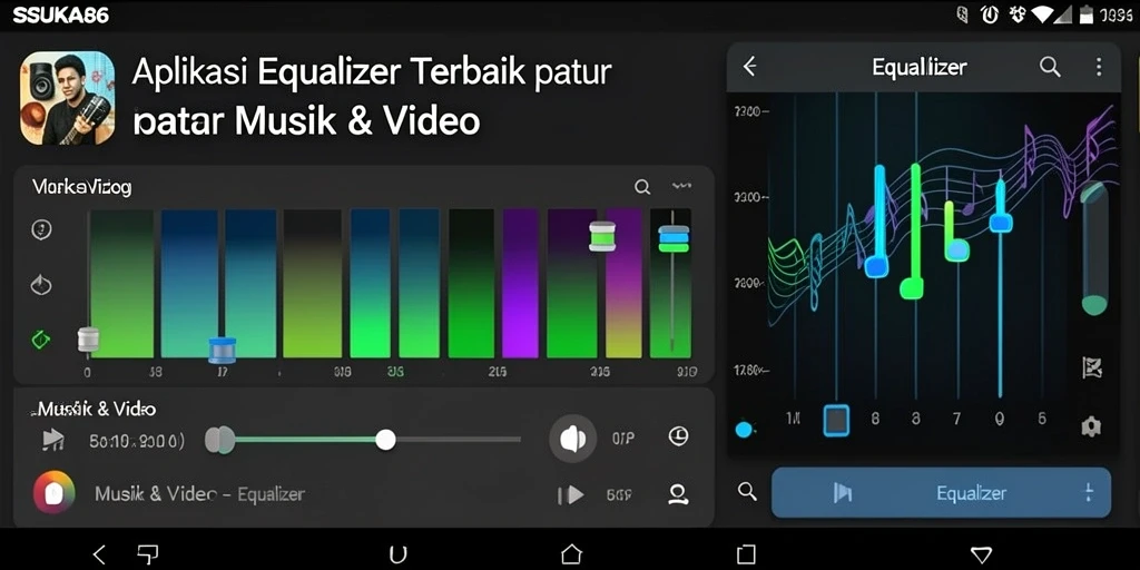 Tampilan antarmuka SUKA86 yang intuitif untuk equalizer.