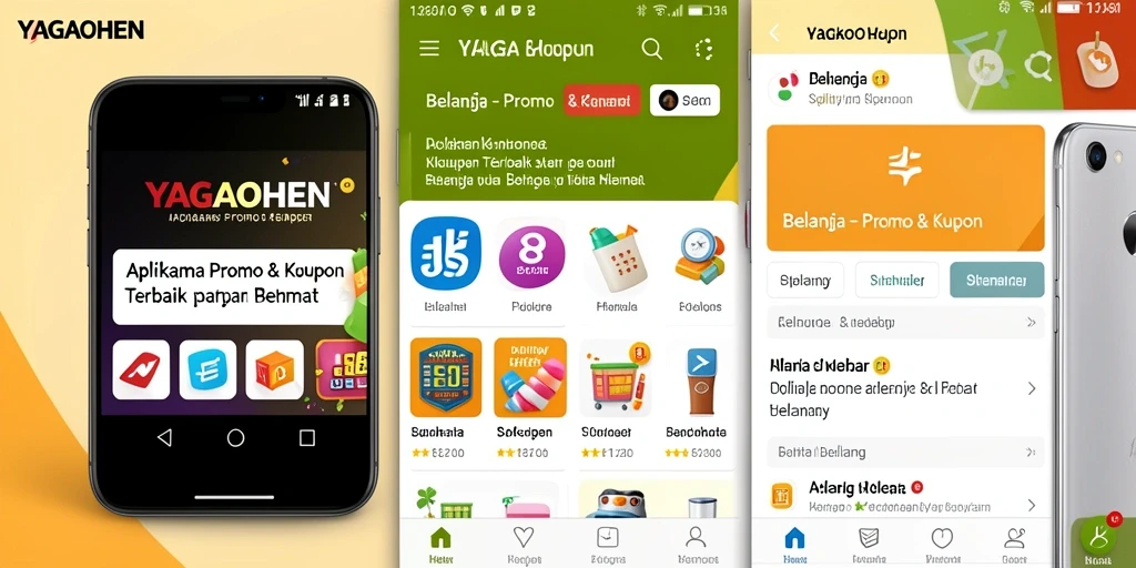 Antarmuka YAGAOHEN yang sederhana dan informatif untuk promo & kupon.